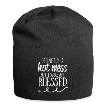 Psalm gift God Bible Jesus Messi Christ - Jersey Beanie - black - Front