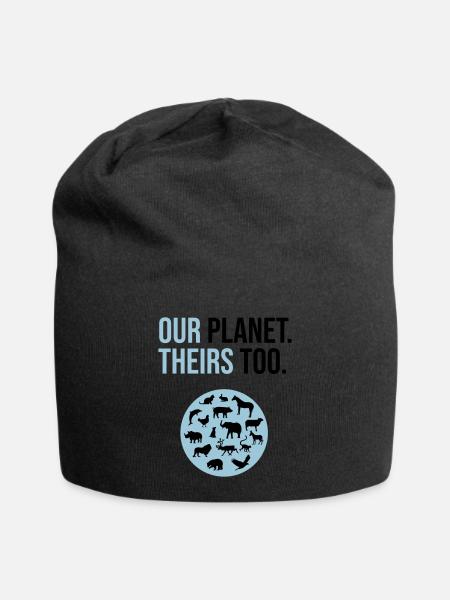 Tierschutz - Jersey-Beanie - Schwarz