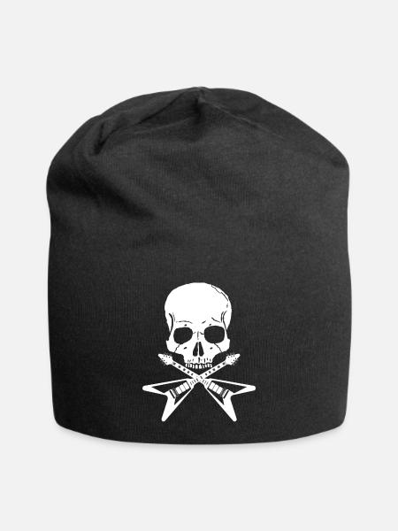 Heavy Metal E Gitarre - Jersey-Beanie - Schwarz