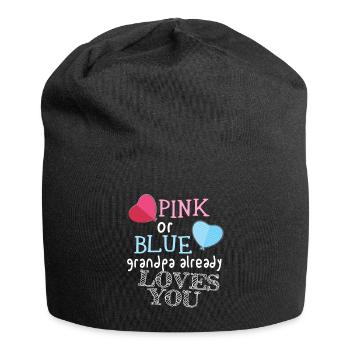 Rosa oder blaues Geschlecht offenbaren Party-Großvater - Jersey-Beanie - Schwarz - Vorne
