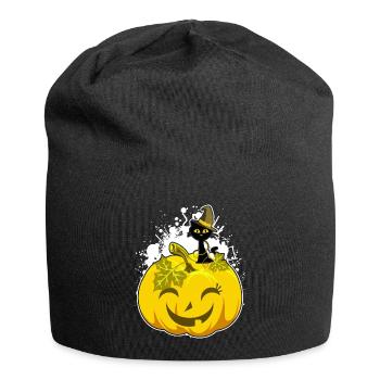 Citrouille d'halloween citrouille d'halloween citrouille d'halloween - Bonnet en jersey - noir - Devant