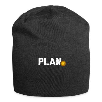 Plan Bitcoin Krypto - Jersey-Beanie - Anthrazit - Vorne