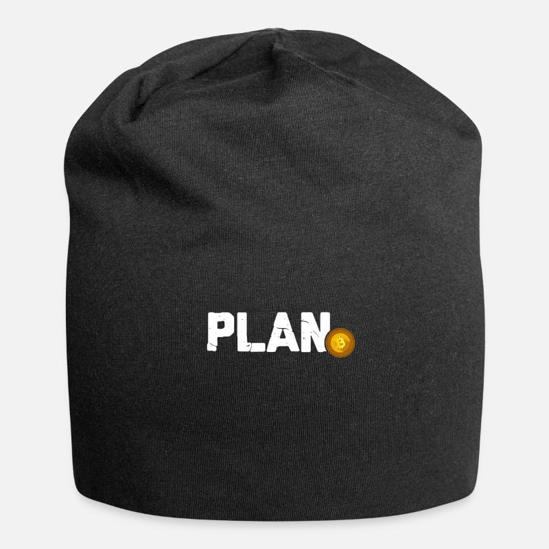 Plan Bitcoin Krypto - Jersey-Beanie - Schwarz