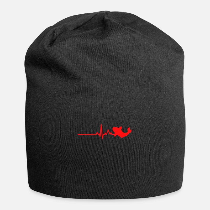 Koi heartbeat - Jersey Beanie - black