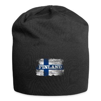 Finnland - Jersey-Beanie - Schwarz - Vorne