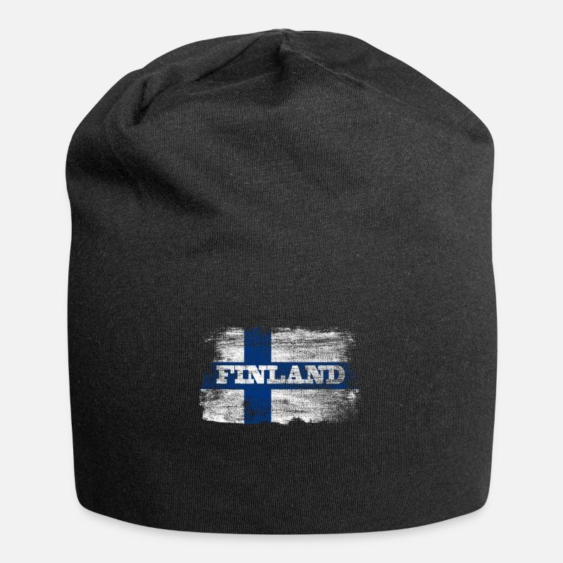 Finlande - Bonnet en jersey - noir