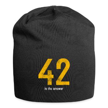 42 is the answer - Jersey Beanie - black - Front