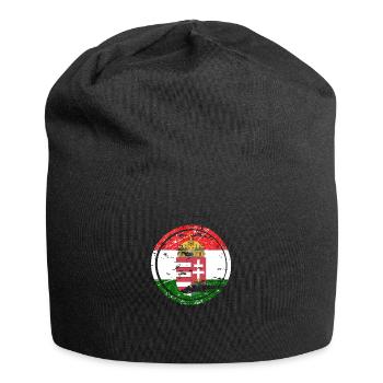 Cadeau emblème de la Hongrie - Bonnet en jersey - noir - Devant