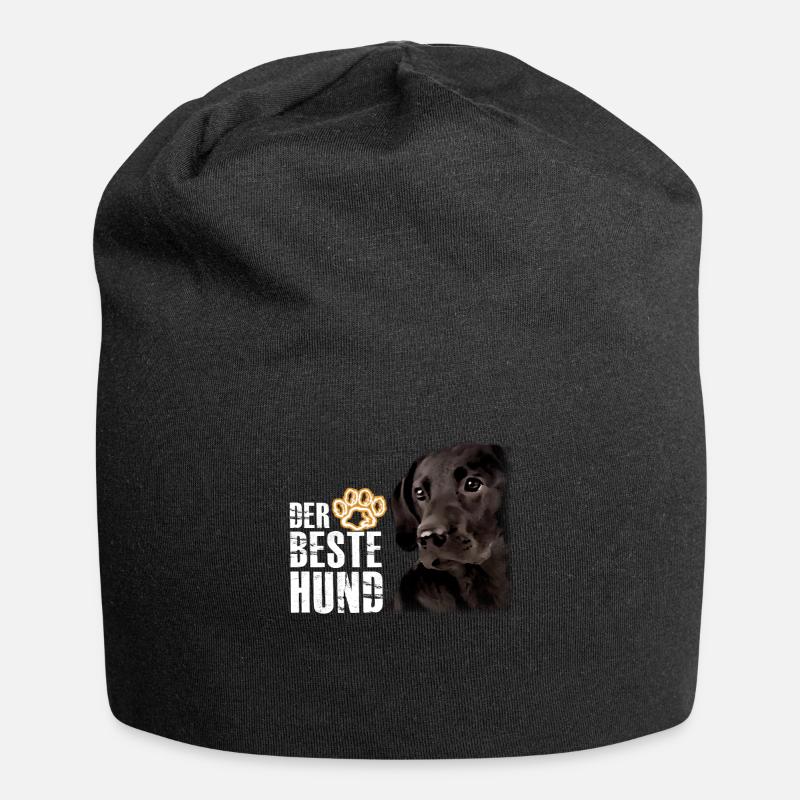 Der Beste Hund - Labrador Braun - Jersey-Beanie - Schwarz