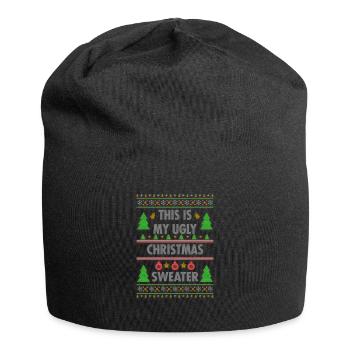 Christmas - Jersey-Beanie - Schwarz - Vorne