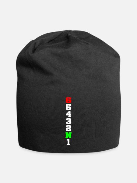 Motorrad Schaltung - Jersey-Beanie - Schwarz