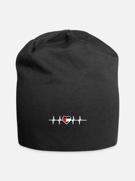 Palestine origin country - Jersey Beanie - black