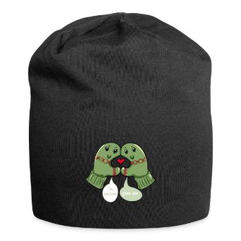 Glove Love Winter Winter Time Cheey - Jersey Beanie - black - Front
