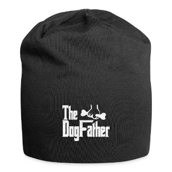 Le chien père chien d’aboyer cadeau - Bonnet en jersey - noir - Devant
