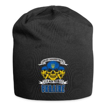 Skull skull Ukraine nation Crimea Ukrainians - Jersey Beanie - black - Front