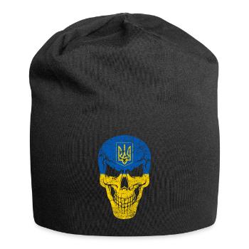 Skull skull Ukraine nation Crimea Ukrainians - Jersey Beanie - black - Front
