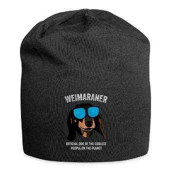 Weimaraner offizieller Hund der kühlsten Leute - Jersey-Beanie - Schwarz - Vorne