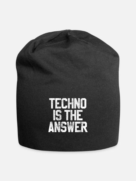 La techno est la réponse - Bonnet en jersey - noir