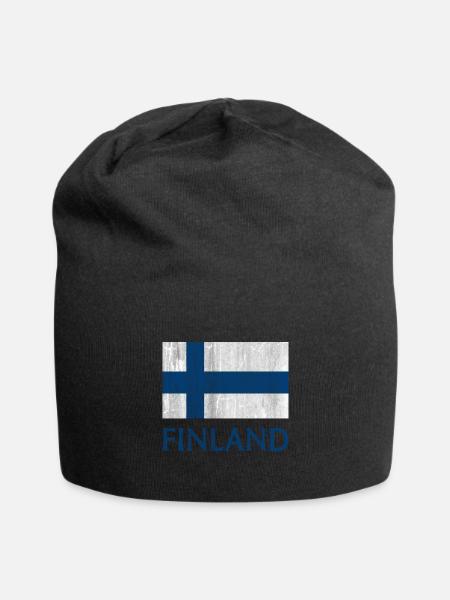 Finlande Scandinavie - Bonnet en jersey - noir