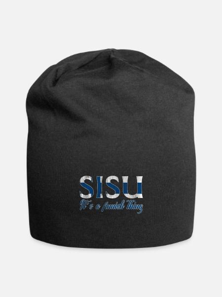 Finnland Finne Sisu - Jersey-Beanie - Schwarz