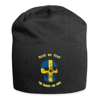 Sweden skull - Jersey Beanie - black - Front