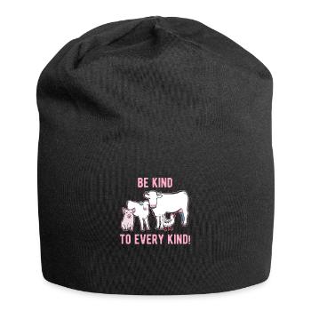 Be nice to animals - Jersey Beanie - black - Front