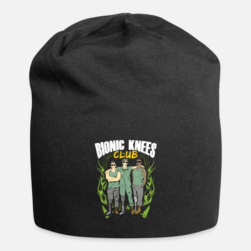 Bionic Knees Club Cyborg Knee Op Artificial Knee - Jersey Beanie - black