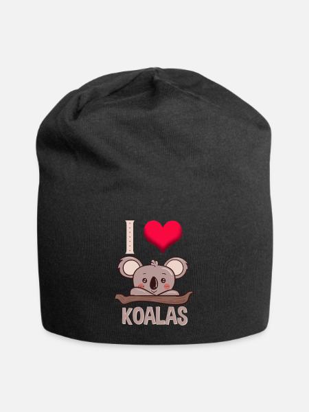 Koala Koala Bear Love Funny Gift - Jersey Beanie - black
