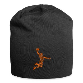 Joueur de basket - Bonnet en jersey - noir - Devant