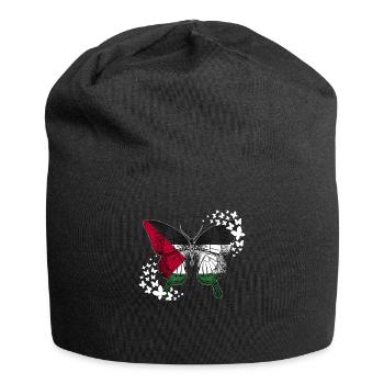 Palestine butterfly - Jersey Beanie - black - Front