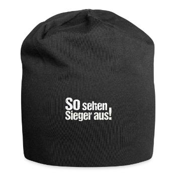 So sehen sieger aus - Jersey-Beanie - Schwarz - Vorne