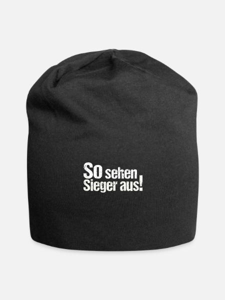 So sehen sieger aus - Jersey-Beanie - Schwarz