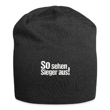 So sehen sieger aus - Jersey-Beanie - Anthrazit - Vorne