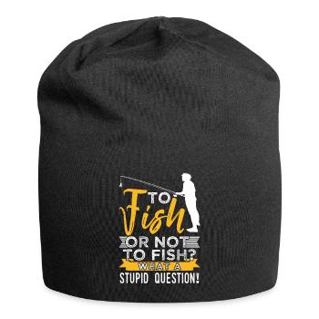 To Fish Or Not To Fish? - Jersey-Beanie - Schwarz - Vorne