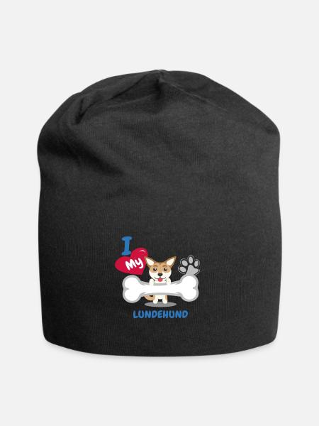 LUNDEHUND Idée cadeau chien mignon Chiens drôles - Bonnet en jersey - noir