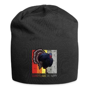 Truthahn - Jersey-Beanie - Schwarz - Vorne