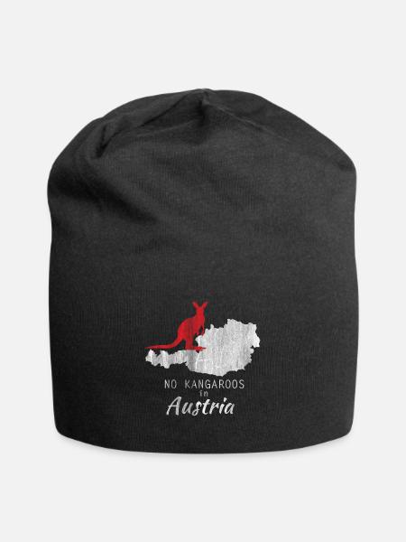 Autriche Kangourou - Bonnet en jersey - noir