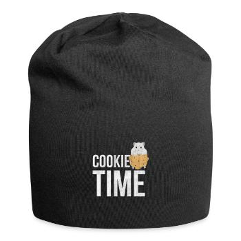Cookie Time I Hamster biscuit biscuits chocolate - Jersey Beanie - black - Front