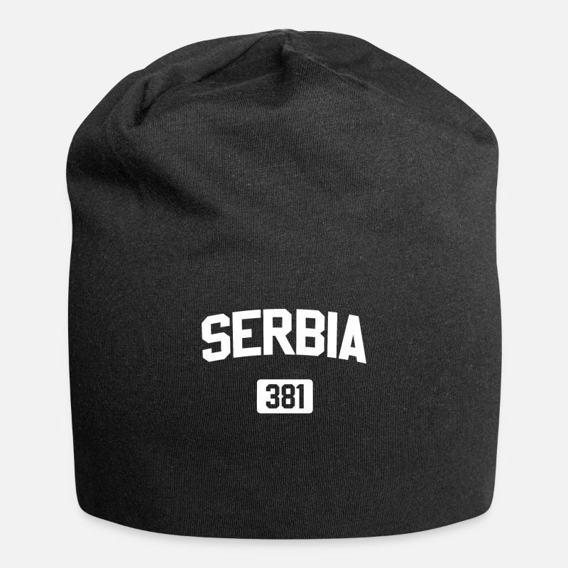 serbe - Bonnet en jersey - noir