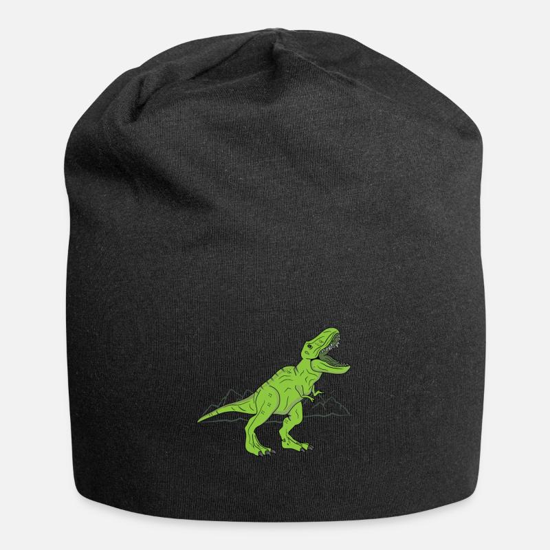T-Rex Dinosaurier Steinzeit - Jersey-Beanie - Schwarz