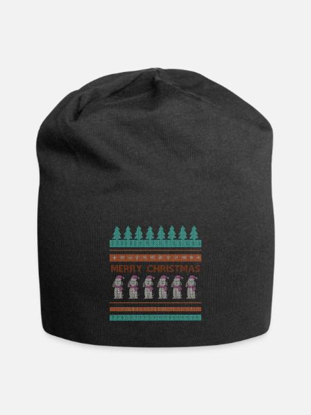 Christmas shirt gift Funny winter shirt - Jersey Beanie - black