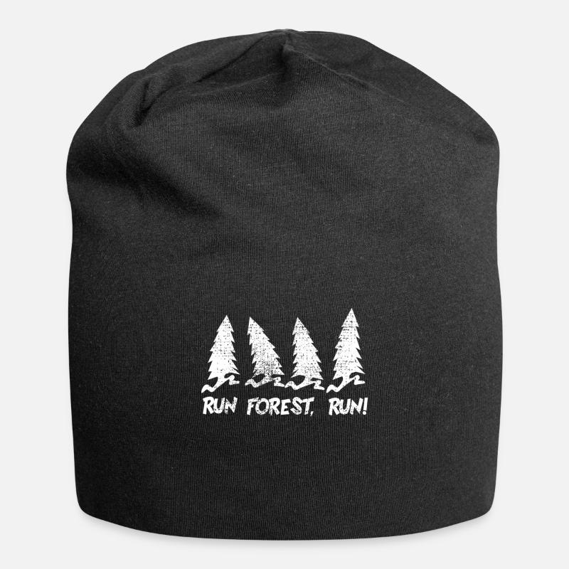 Wald Forest Lauf Run Witz - Jersey-Beanie - Schwarz