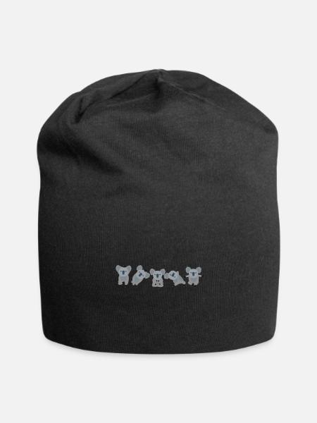 Animaux de yoga - Koala - Bonnet en jersey - noir