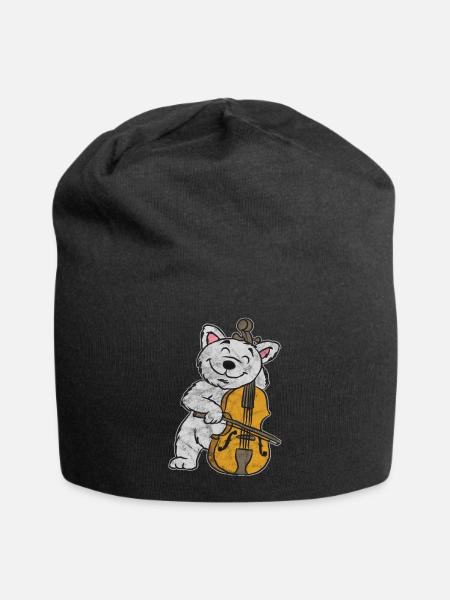 violoncelle - Bonnet en jersey - noir