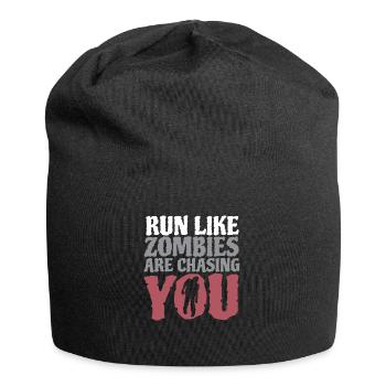 Run Like Zombies Are Chasing You - Jersey Beanie - black - Front