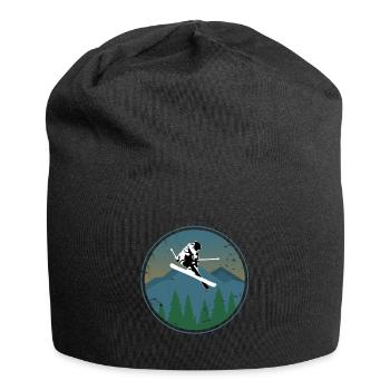 Ski Kinder Geschenk Geburtstag Sport - Jersey-Beanie - Schwarz - Vorne