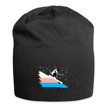 Ski Kinder Weihnachten Sport Geschenk - Jersey-Beanie - Schwarz - Vorne