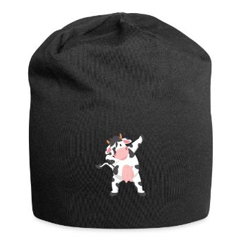 Verrückte lustige tanzende kleine Milchkuh - Jersey-Beanie - Schwarz - Vorne