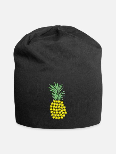 Cadeau ananas Disc Golf - Bonnet en jersey - noir