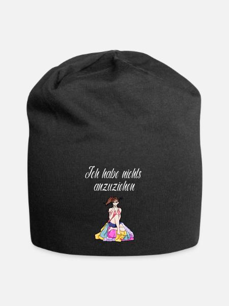Nichts anzuziehen Freundin Shoppen Einkaufen Kleid - Jersey-Beanie - Schwarz
